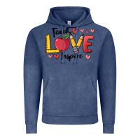 Vintage Denim teach love inspire Vintage Hoodie - MaliasSmallBusiness
