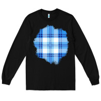 Black Winter Tartan Patch Long Sleeve Tee - BundleAndBundleShop