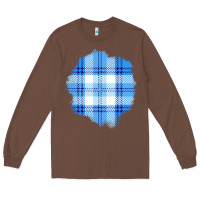 Chestnut Winter Tartan Patch Long Sleeve Tee - BundleAndBundleShop