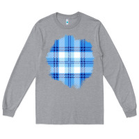 Heather Grey Winter Tartan Patch Long Sleeve Tee - BundleAndBundleShop
