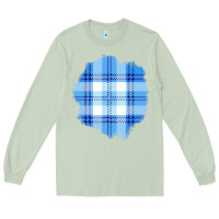 Matcha Winter Tartan Patch Long Sleeve Tee - BundleAndBundleShop