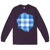 Plum Winter Tartan Patch Long Sleeve Tee - BundleAndBundleShop