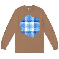 Toasted Coconut Winter Tartan Patch Long Sleeve Tee - BundleAndBundleShop