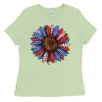 Matcha usa flag camouflage sunflower Ladies Tee - JahusDesignShop
