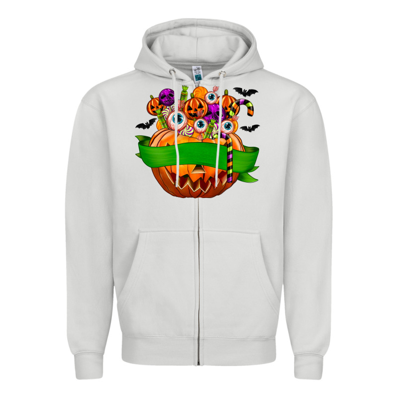 Personalized Boy Halloween Candy Zipper Hoodie by texasbilliewilder | Teevron