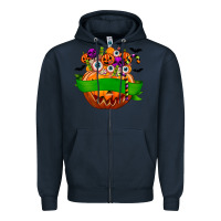 Navy Personalized Boy Halloween Candy Zipper Hoodie - texasbilliewilder