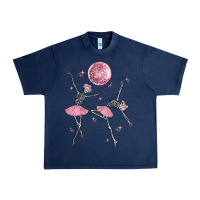 Navy skeleton ballerina Urban Heavy Tee - MaliasSmallBusiness