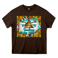 Chocolate Brown teaching my tribe tumbler Heavy Core Tee - BundleAndBundleShop