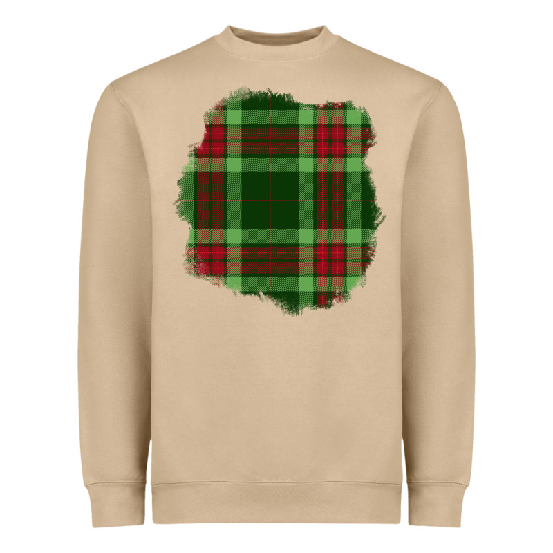 Christmas Tartan Patch Heavyweight Sweatshirt by BundleAndBundleShop | Teevron
