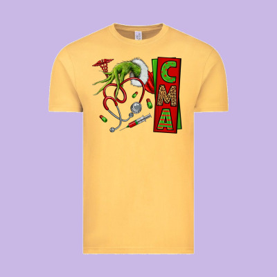 Grinch Hand Cma Nurse Vintage Tee Designed By Nancycooperartshop
