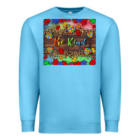 Ocean Blue Be kind Premium Sweatshirt - CowGirlArtShop