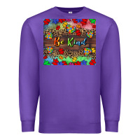 Purple Be kind Premium Sweatshirt - CowGirlArtShop