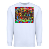 White Be kind Premium Sweatshirt - CowGirlArtShop