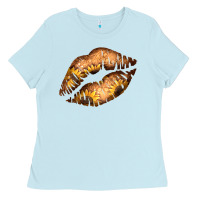 Baby Blue Western Sunflower Lips Ladies Tee - Bettercallsaul