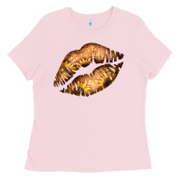 Bubblegum Pink Western Sunflower Lips Ladies Tee - Bettercallsaul