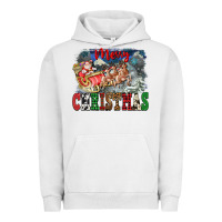 Pigment Lunar Rock Merry Christmas Santa Sleigh Urban Hoodie - FaDigitalArtStudio