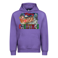 Tulip Merry Christmas Santa Sleigh Urban Hoodie - FaDigitalArtStudio