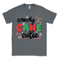Charcoal Heather candy cane cutie Classic Tee - MaliasSmallBusiness
