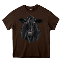 Chocolate Brown black angus Heavy Core Tee - JahusDesignShop