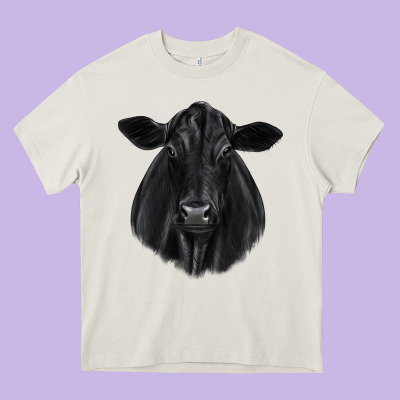 Black Angus Heavy Core Tee Designed By Jahusdesignshop
