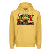 Antique Gold joy to the world Premium Hoodie - CowGirlArtShop