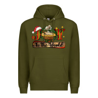 Army Green joy to the world Premium Hoodie - CowGirlArtShop