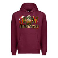 Burgundy joy to the world Premium Hoodie - CowGirlArtShop
