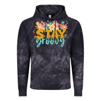 Cloud Black stay groovy Vintage Hoodie - MaliasSmallBusiness