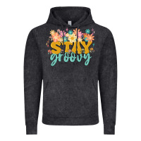 Vintage Black stay groovy Vintage Hoodie - MaliasSmallBusiness