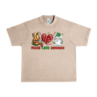 French Oak peace love snowman Urban Heavy Tee - NancyCooperArtShop