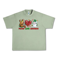 Oil Green peace love snowman Urban Heavy Tee - NancyCooperArtShop