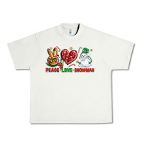 Pistachio peace love snowman Urban Heavy Tee - NancyCooperArtShop