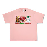 Salmon peace love snowman Urban Heavy Tee - NancyCooperArtShop