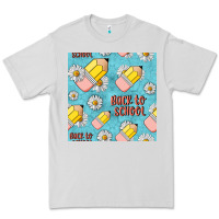 Dove Grey back to school seamless pattern Premium Tee - BundleAndBundleShop