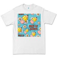 White back to school seamless pattern Premium Tee - BundleAndBundleShop