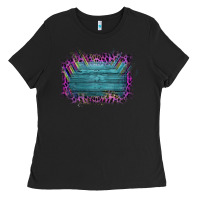 Black Aztec Wood Leopard Frame Ladies Tee - Bettercallsaul