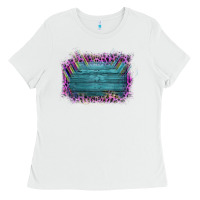 White Aztec Wood Leopard Frame Ladies Tee - Bettercallsaul