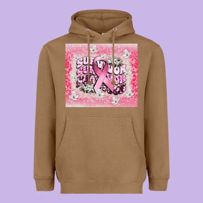 Survivor Cancer Awareness Heavyweight Hoodie Designed By Cowgirlartshop
