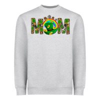 Heather Grey Western Mom With Shamrock Heavyweight Sweatshirt - BundleAndBundleShop