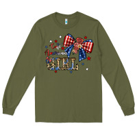 Army Green cute american girl Long Sleeve Tee - JahusDesignShop