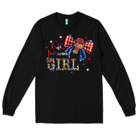 Black cute american girl Long Sleeve Tee - JahusDesignShop