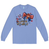 Colony Blue cute american girl Long Sleeve Tee - JahusDesignShop