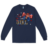 Navy cute american girl Long Sleeve Tee - JahusDesignShop