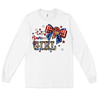 White cute american girl Long Sleeve Tee - JahusDesignShop
