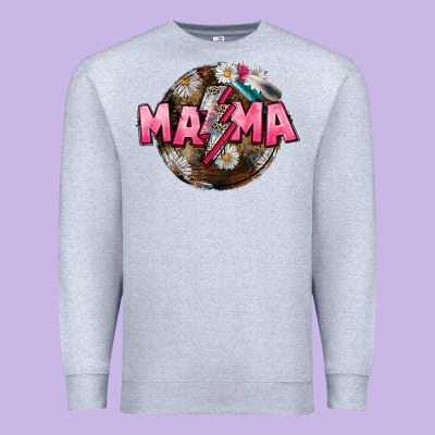 Mama Lightning Bolt Mother's Day Premium Sweatshirt Designed By Cowgirlartshop