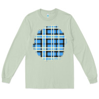 Matcha Winter Tartan Patch Long Sleeve Tee - BundleAndBundleShop