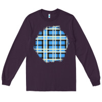 Plum Winter Tartan Patch Long Sleeve Tee - BundleAndBundleShop