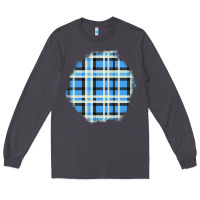 Smoke Winter Tartan Patch Long Sleeve Tee - BundleAndBundleShop