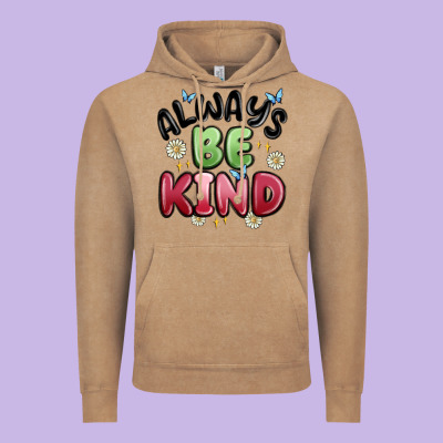 Always Be Kind Vintage Hoodie Designed By Maliassmallbusiness