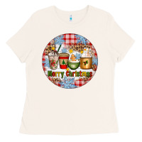 Bone Merry Christmas Coffee Cups Ladies Tee - Artiststas